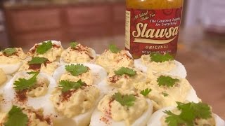 Slawesome Deviled Eggs  Food Product Review [upl. by Ylluz]