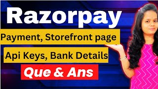 Razorpay Payment Page  Storefront Page  Razorpay Test Api keys  Bank Details infysky reactjs [upl. by Mehs110]