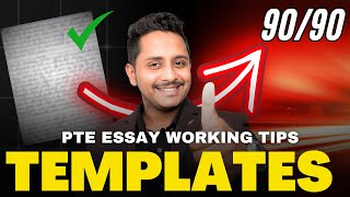 PTE Essay Working Tips Templates  Score 9090  Skills PTE Academic [upl. by Weirick]