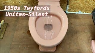 🚽 1950s Twyfords SYPHONIC UnitasSilent in Pink [upl. by Dawna606]