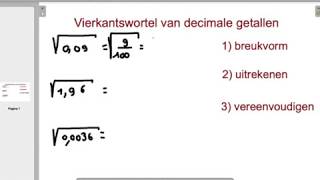 Vierkantswortel van een decimaal getal [upl. by Ahseik]