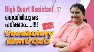 High Court Assistant Vocabulary Menti Quiz  Highcourt Assistant Exam 2024 [upl. by Richmound]