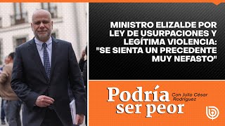 Ministro Elizalde por Ley de Usurpaciones y legítima violencia quotSienta un precedente muy nefastoquot [upl. by Demetri]