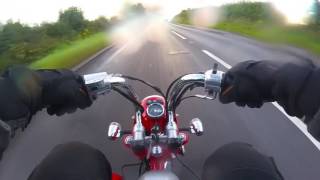 Stinger Micro exhaust test on 125cc Monkey Bike [upl. by Airdnaid]