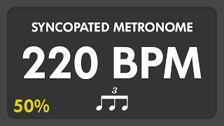 220 BPM  Syncopated Metronome  8th Triplets 50 [upl. by Alitta22]