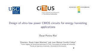 Doctoral Meeting Ultra low power CMOS circuit design for energy harvesting applications [upl. by Sanferd]