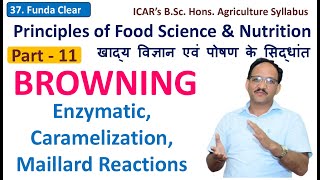 Browning Reactions in Food  Maillard Reaction  Enzymatic Browning  Caramelization  SK Sharma [upl. by Best906]