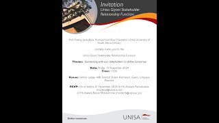 Unisa Giyani Stakeholder Relations Function [upl. by Melvyn]