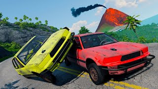 BeamNG Soapbox Racing Down A VOLCANIC MOUNTAIN Monster Crashes [upl. by Sugihara]