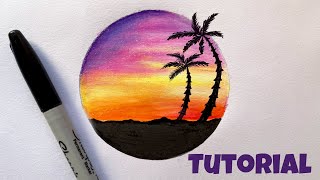 Sunset Color Pencil Tutorial [upl. by Jorge]