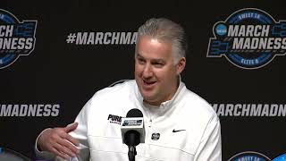 Purdue postgame press conference Matt Painter Zach Edey Braden Smith Lance Jones on Gonzaga win [upl. by Aihsercal]