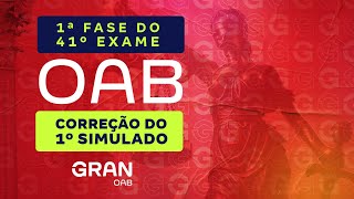 1ª fase do 41º Exame OAB Correção do 1º Simulado [upl. by Towland]