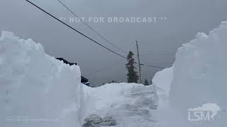 03042024 Truckee CA  Impressive snow banks in upper Tahoe Donner after multiday blizzard [upl. by Noedig991]