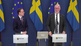 Pressträff om budgetnyhet med Johan Pehrson och Mats Persson [upl. by Llenoj]