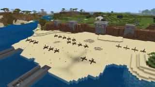 Minecraft DDay beach landing ww2 build [upl. by Amsirp]