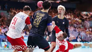 Croatia Japan play to LASTSECOND THRILLER in mens handball  Paris Olympics  NBC Sports [upl. by Samul]