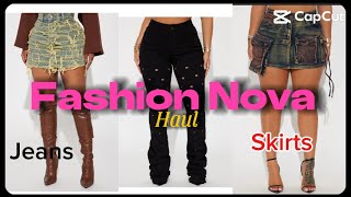 Fashion Nova Haul Skirts amp Jeans [upl. by Franck]