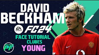 EA FC 24 DAVID BECKHAM YOUNG FACE  Pro Clubs CLUBES PRO Face Creation  CAREER MODE  LOOKALIKE MU [upl. by Qifahs]