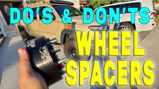 Things You MUST KNOW about Wheel Spacers  DOs and DONTs [upl. by Emylee]