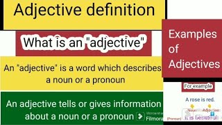 What is an adjective  Adjectives in English grammar [upl. by Gladi]