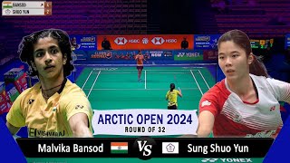 Malvika Bansod vs Sung Shuo Yun  Arctic Open 2024 Badminton  R32 [upl. by Gladys184]