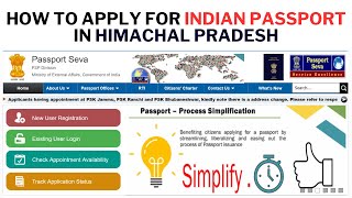 How to apply for Indian Passport in Himachal Pradesh  Passport apply Online  New Indian Passport [upl. by Anirtruc880]