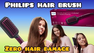 PHILIPS 5000 Hair Straightening Brush with Thermo Protect TechnologyBHH73000 [upl. by Akihsay318]