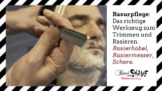 Rasierhobel Rasiermesser Schere  das richtige Werkzeug zum Trimmen und Rasieren  Marcus Jürs [upl. by Anelrahc683]