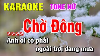 Karaoke Chờ Đông Tone Nữ Nhạc Sống Dễ Hát  Nguyễn Linh [upl. by Cain412]