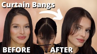 Hairdressers Guide To Cutting Your Own CURTAIN BANGS [upl. by Haugen]