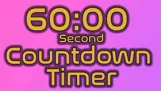 60Second Countdown Timer with Alarm  Perfect for DJs content creators Workouts Presentations [upl. by Smukler]