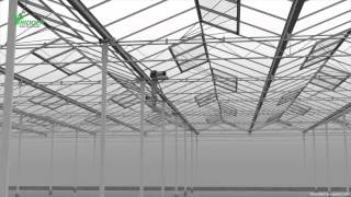 Ridder horticulture truss rail ventilation system glass greenhouse VENLO [upl. by Veta]