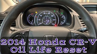 2014 Honda CR V Oil Life Reset [upl. by Naujled]