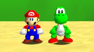 Yoshi and Mario in Super Mario 64 2 Players  Full Game 100 Walkthrough [upl. by Ger373]