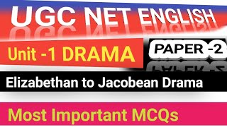 Elizabethan to jacobean age Drama MCQs  ugc net english paper 2 MCQ  elizabethan drama mcq [upl. by Andersen]