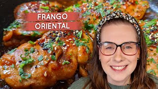 Receita de frango PRONTA EM 20 MINUTOS super fácil e deliciosa Frango oriental com gengibre [upl. by Jahdai]