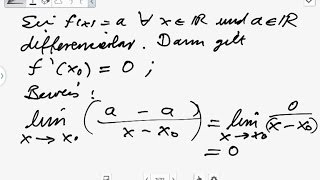 BeweisDie Konstantenregel der Differentialrechnung Analysis [upl. by Eimak8]