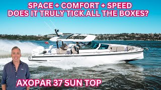 2024 Axopar 37 Sun Top Boat Walkthrough [upl. by Esra]