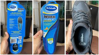 Dr Scholls WORK Massaging Gel Advanced Insoles Review  AllDay Shock Absorption and Cushioning [upl. by Edualcnaej]