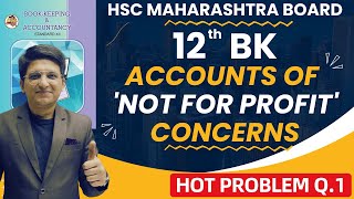 Chapter 2  Account of Not for Profit Concerns  Hot Problem Q1  Class 12th  Hemal Sir [upl. by Ellinet]