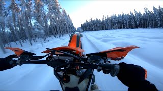 KTM 300 EXC  COLD DAY [upl. by Nnyw]