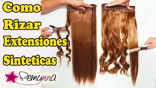 Como rizar tus extensiones sinteticas  Femynna [upl. by Odnala921]