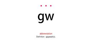 How to pronounce gw  Vocab Today [upl. by Razec]