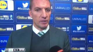 Brendan Rodgers interview after todays win against St Mirren 41 [upl. by Sascha]