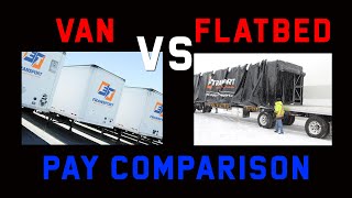 Trucking Dry Van vs flatbed pay comparison [upl. by Dixon]