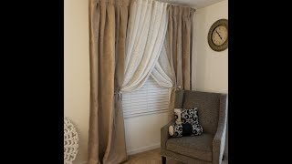 Curtains DIY CHEAPEST WAY TO HANG CURTAINS [upl. by Savil]