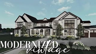 Bloxburg Modernized Vintage Family Home I No Large Plot  PART 1  Large Realistic HouseBuild [upl. by Ahron]