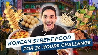 STREET FOOD IN KOREA FOR 24 HOURS  HASH ALAWI [upl. by Meedan]