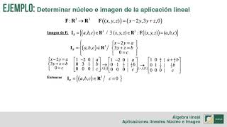 Aplicaciones Lineales Núcleo e Imagen [upl. by Ynor]