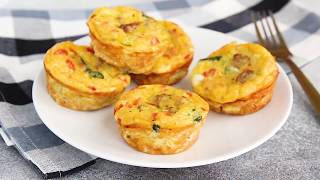 Petite Crustless Quiche Recipe [upl. by Ardnuassak]